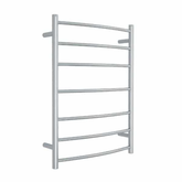 Curved Round Polished Thermorail Ladder - 600x800x150mm 80Watts 7 Bars